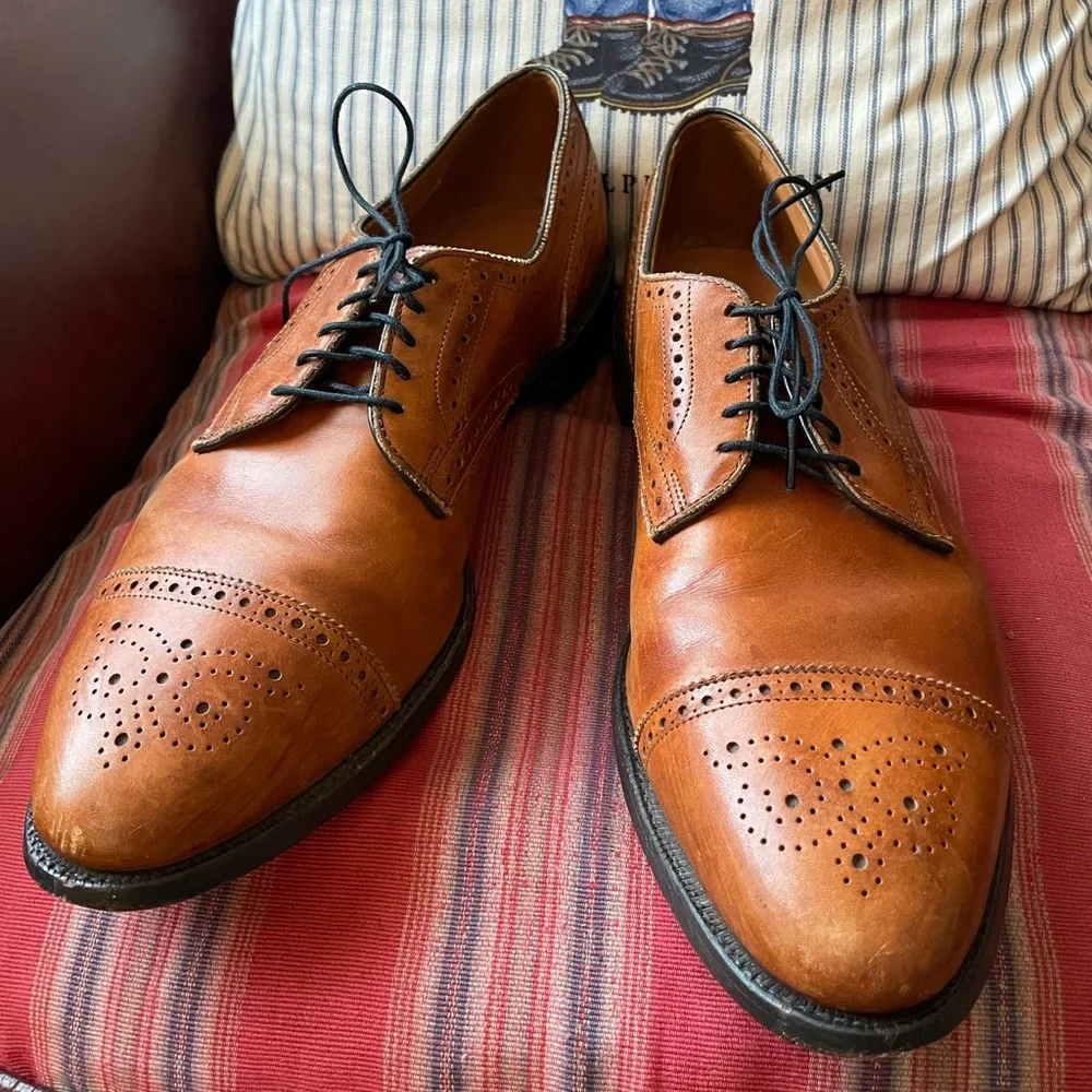 Allen Edmonds Made in USA Sanford Cap Toe in Saddle Brown Size 13 A